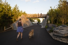 The Ravine is the gateway into the park; curving slightly to offer a first glimpse of Lake Ontario.