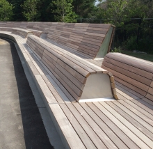Long Long Bench detail – 5 typical sections, 2.5m wide and 108 metres in length