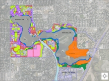 Location plan and existing landscape management typologies.