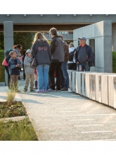 This unique design solution to express immeasurable distances allows the information to be conveyed on the site. Each landscape feature shares a scientific story and creates conversation.