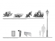 Urban furniture is selected and designed by landscape architects.